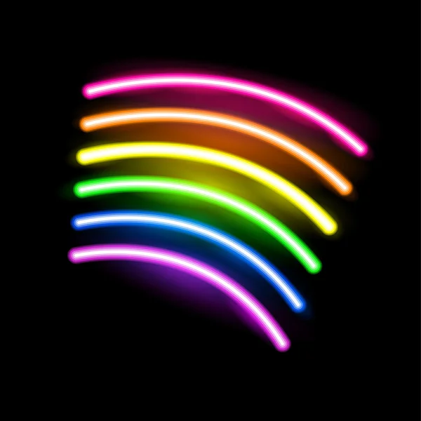 Neon rainbow for your design — Stock Vector