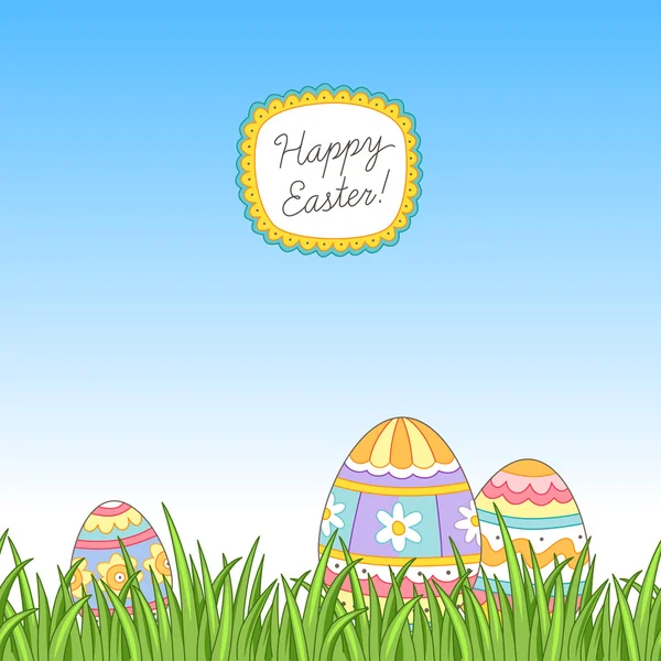 Multicolor Easter eggs — Stock Vector