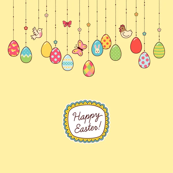 Little hanging eggs — Stock Vector