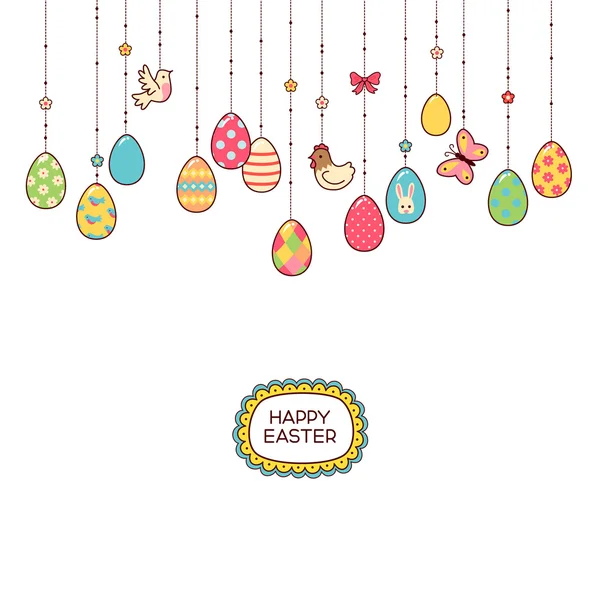 Little hanging eggs — Stock Vector