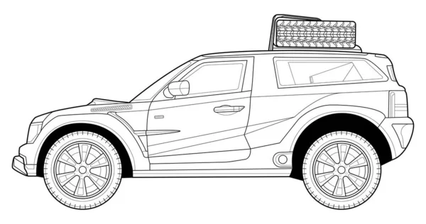 ilustração vetorial de carros de corrida, livro para colorir ou página  16124088 Vetor no Vecteezy