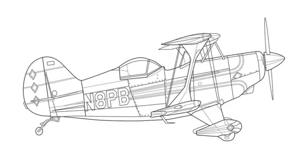 Coloriage Avion Militaire Adulte Pour Livre Dessin Avion Avion Guerre — Image vectorielle