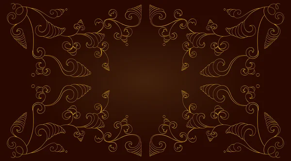 Altın Çerçeve koyu arka plan üzerinde