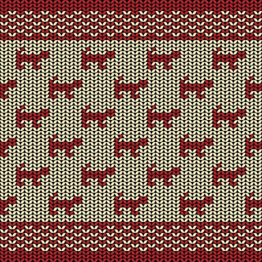 Kumaş çizgi arka plan deseni ile kedi silüeti