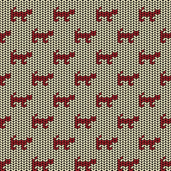 Kumaş sorunsuz arka plan deseni ile kedi silüeti