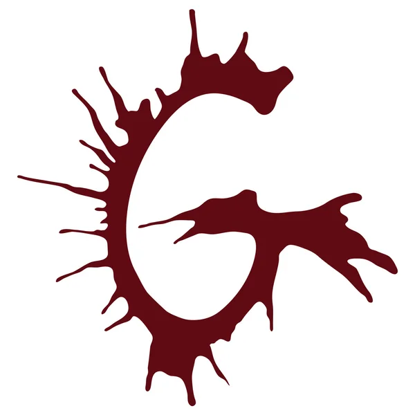 G harfi damlayan kan mürekkep yazı tipleri.