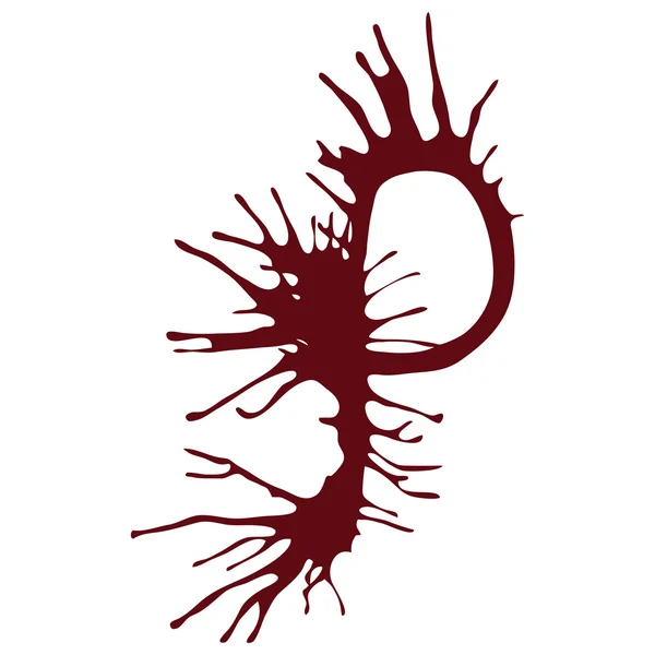 P harfi damlayan kan mürekkep yazı tipleri.