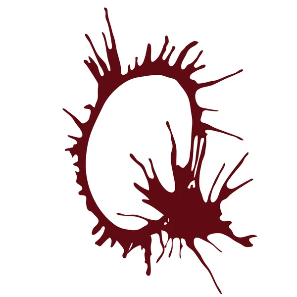 Damlayan kan mürekkep yazı harf Q.