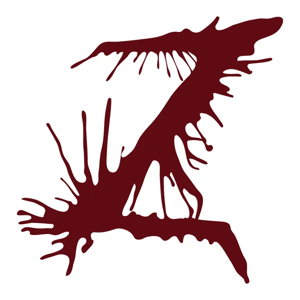 Z harfi damlayan kan mürekkep yazı tipleri.