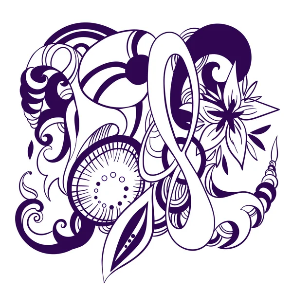 Soyut vektör dövme hanedan sembolü