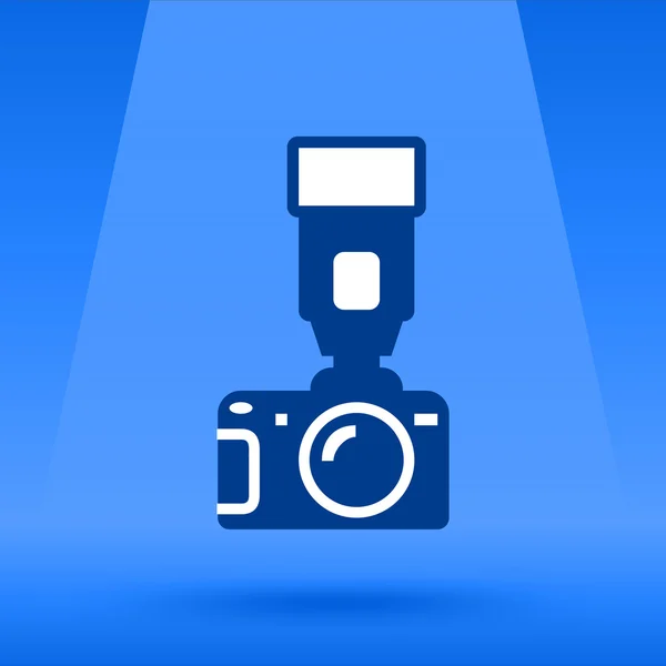 Fotocamera en flitser vectorillustratie — Stockvector