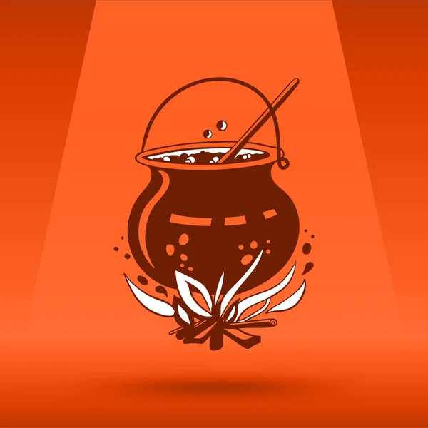 Çizgi Film Halloween witchs kazan