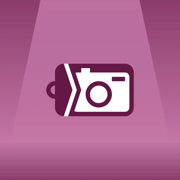 Foto camera platte pictogram in een waterdicht geval — Stockvector