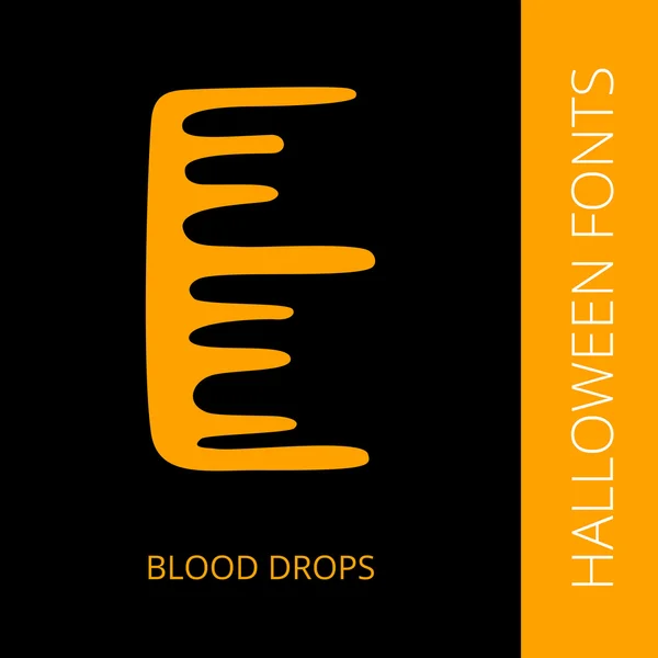 Cadılar Bayramı Alfabe harf E oluşur kan damlaları