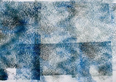 Soyut mavi arkaplan. Akrilik Monotip şablonu. Kağıt dokusu.