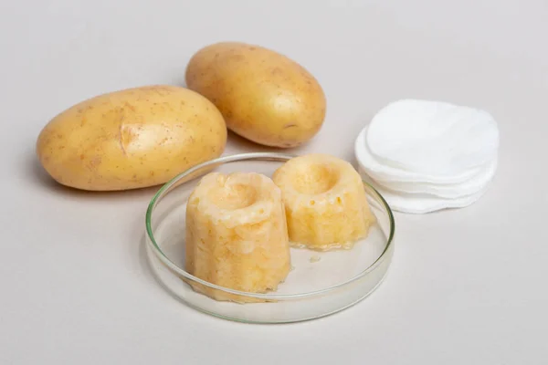 Patatas Belleza Cubitos Hielo Producto Casero Para Cuidado Piel Cosméticos — Foto de Stock