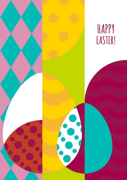 Tarjeta de felicitación feliz Pascua. — Vector de stock