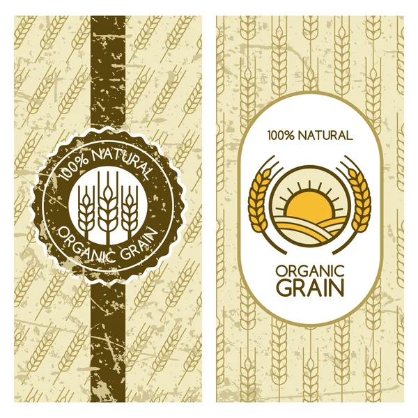 Бесшовные гранж шаблон с зерна пшеницы. — стоковый вектор