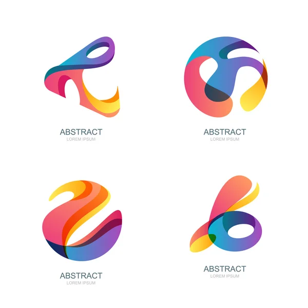 Conjunto de formas abstratas para o logotipo da moda, etiqueta, ícones. — Vetor de Stock