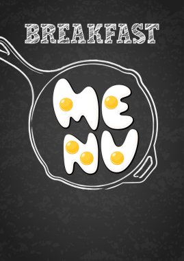 Vector design template for breakfast menu, cafe, restaurant.