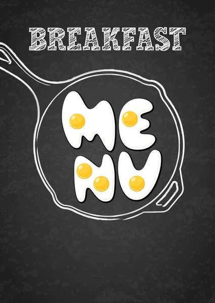 Vector design template for breakfast menu, cafe, restaurant. — Vector de stock