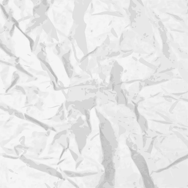 Vector crumpled white paper texture. Abstract grunge texture. Vintage paper background. — Stockvector