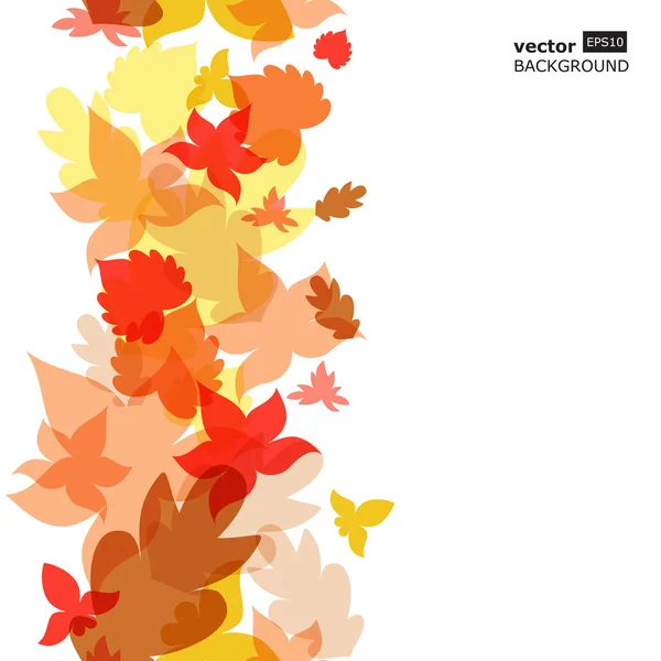 Autumn leaves seamless background. Vector illustration — Stock Vector