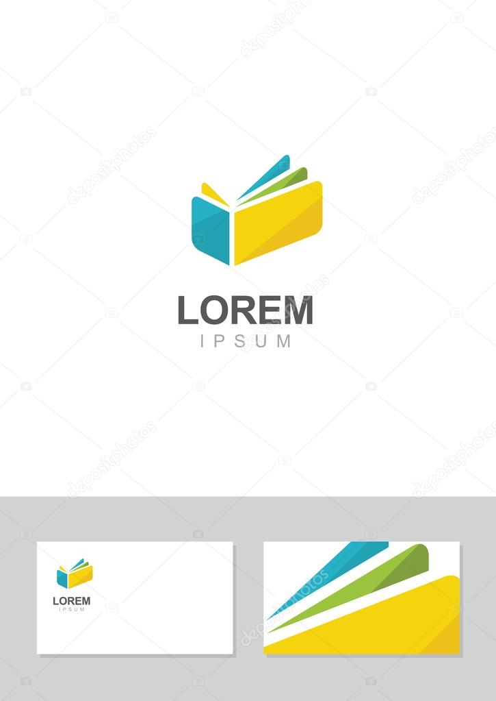 Logo design element with business card template.