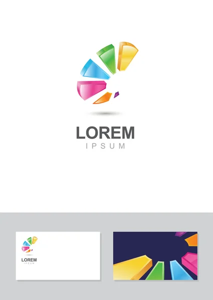 Elemento de diseño de logotipo con plantilla de tarjeta de visita — Vector de stock