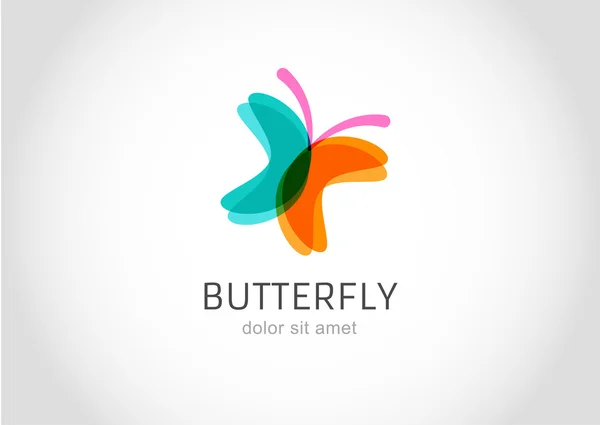 Schmetterling abstrakte Vektor-Logo-Design-Vorlage — Stockvektor