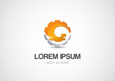 Sincap ve dişli soyut resim logo vektör