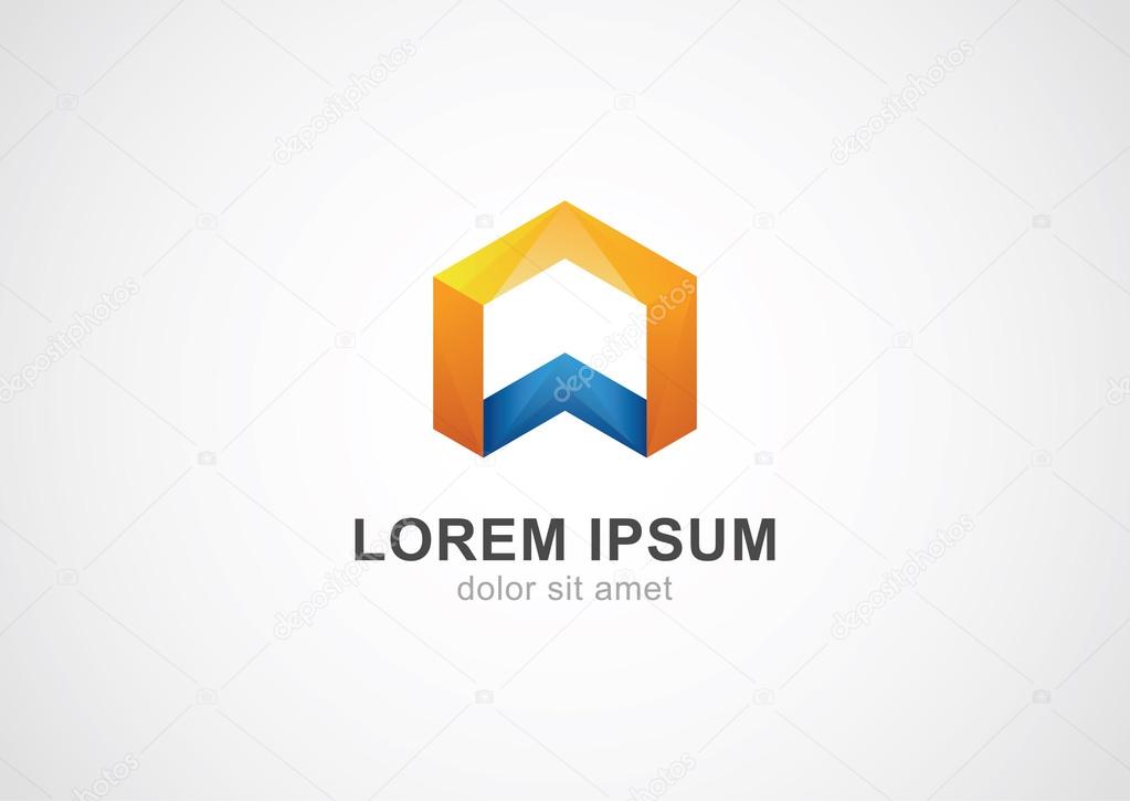 Hexagon Corporate style vector logo design template. Infinity loop shape business technology symbol abstract.
