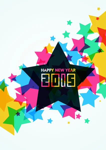 Gelukkig Nieuwjaar 2015 Greeting Card vector illustratie — Stockvector