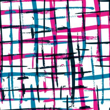 Dikişsiz suluboya kalın ekose desen renkli çizgili. ve