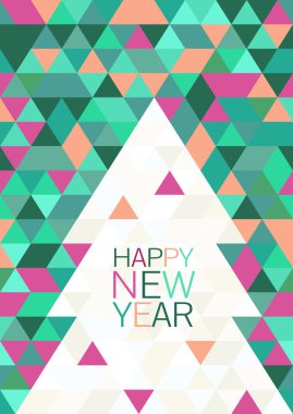 Noel ve yeni yıl arka plan geometrik. CA tebrik