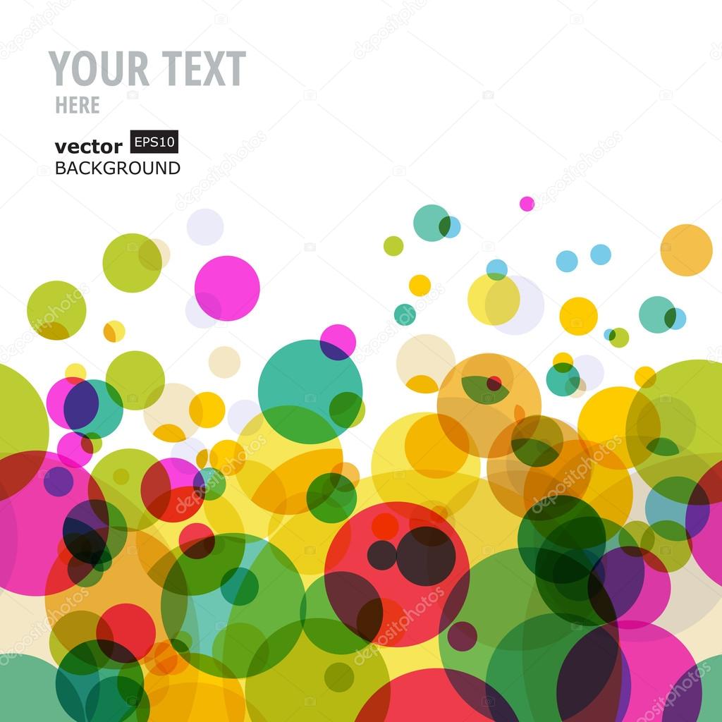 Abstract colorful circles pattern. Vector seamless background