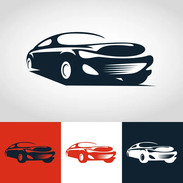 Resumen deportivo coche ilustración. plantilla de diseño de logo Vector — Vector de stock
