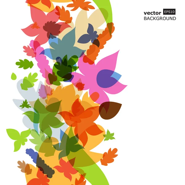 Colorful autumn leaves seamless background. Vector illustration — Stock Vector