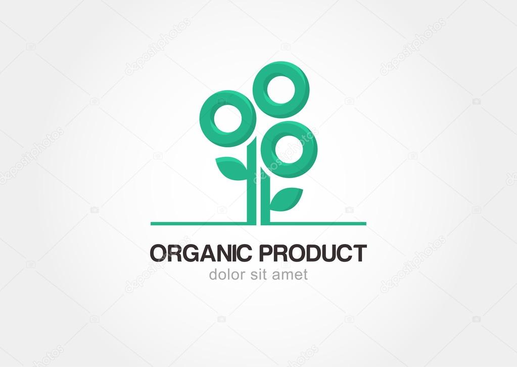 Abstract design concept for natural organic product, food, cosme