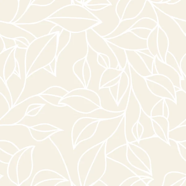 Floral pattern sans soudure avec feuille. Vecteur neutre arr.plans pastel — Image vectorielle
