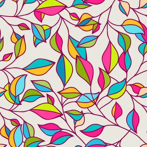 Patrón transparente con hojas de otoño multicolores. Ba de naturaleza vectorial — Vector de stock