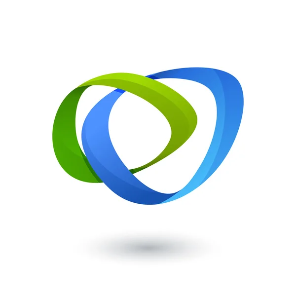 Vector logo design template. Colorful ribbon infinity loop shape — Stock Vector