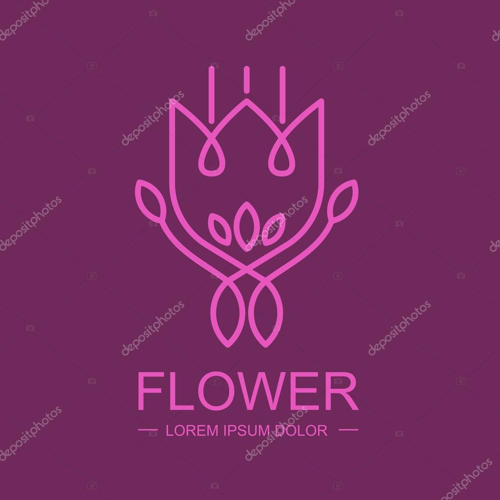 Abstract infinity flower symbol. Vector logo template. Design concept for spa, beauty salon, cosmetic shop, floral shop.