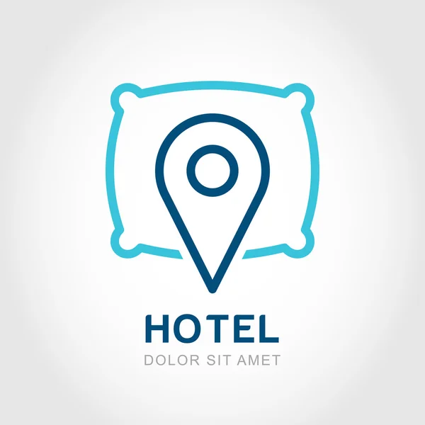 Vektör logo tasarım şablonu. Geçiş noktası harita sembol ve yastık. CRE