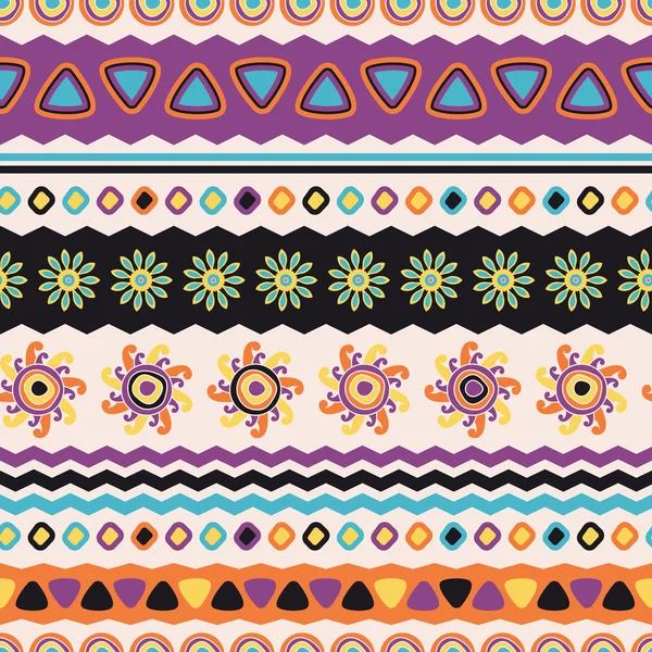 Abstract vector ethnic seamless pattern. Use for wallpaper, patt — Stock Vector