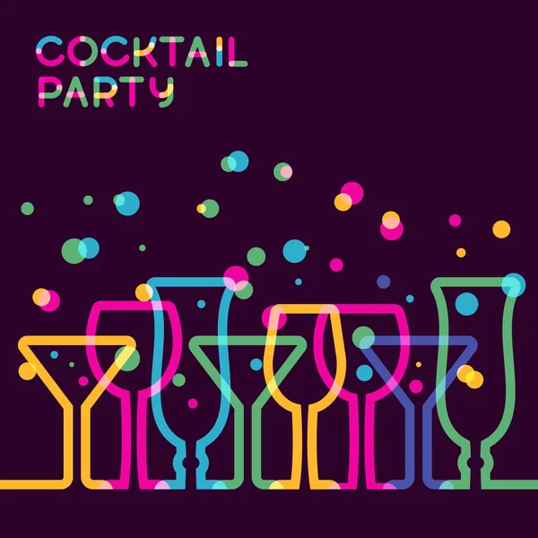 Abstract colorful cocktail glass background. Concept for bar men — Stock Vector