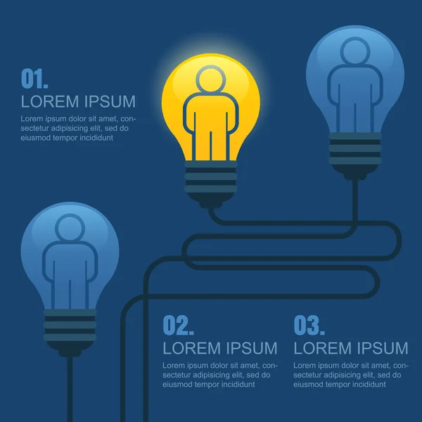 Kreativní žárovku s lidmi, obchodní, sociální, strategie, kon — Stockový vektor