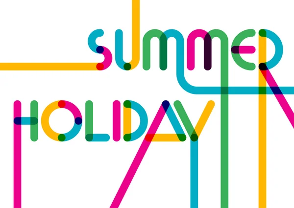 Abstract summer typographic background. Colorful greeting card. — Archivo Imágenes Vectoriales