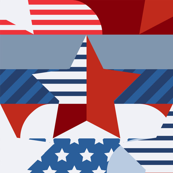 Днем 4 июля, день независимости США, вектор бесшовный фон