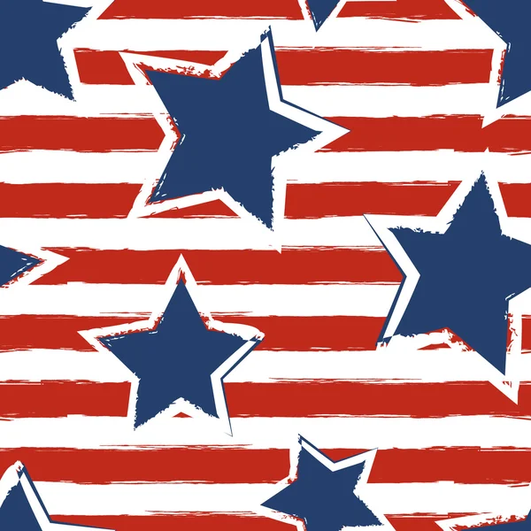 Buon 4 luglio, giorno dell'indipendenza Usa sfondo. Vector seaml — Vettoriale Stock